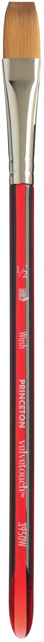 Princeton Series 3950 Velvetouch Synthetic Mixed Media Brush-Short Handle Wash 1/2"
